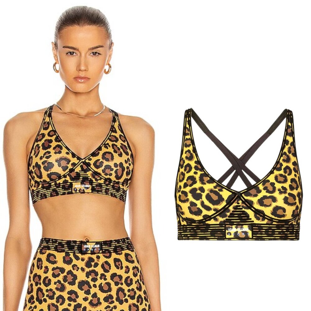 ADAM SELMAN Animal print sports bra NWT sz M